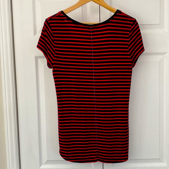 Red and navy striped t-shirt - Picture 2 of 4